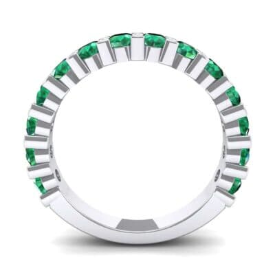 Wide Shared Prong Emerald Ring (1.92 CTW) Side View