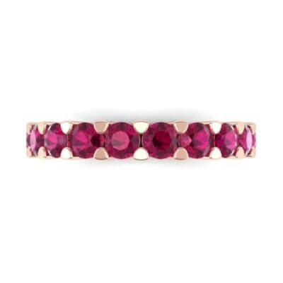 Wide Shared Prong Ruby Ring (1.92 CTW) Top Flat View