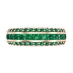 Three-Row Split Band Emerald Ring (1 CTW) Top Flat View