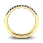 Illusion-Set Blue Sapphire Ring (0.21 CTW) Side View