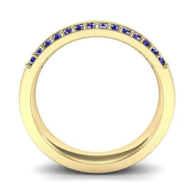 Illusion-Set Blue Sapphire Ring (0.21 CTW) Side View