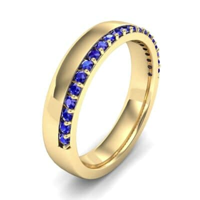 Illusion-Set Blue Sapphire Ring (0.3 CTW) Perspective View