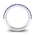 Illusion-Set Blue Sapphire Ring (0.3 CTW) Side View