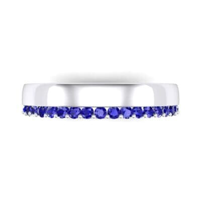 Illusion-Set Blue Sapphire Ring (0.3 CTW) Top Flat View