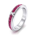 Crosses Channel-Set Ruby Eternity Ring (2.31 CTW) Perspective View