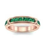 Crosses Channel-Set Emerald Eternity Ring (2.31 CTW) Top Dynamic View