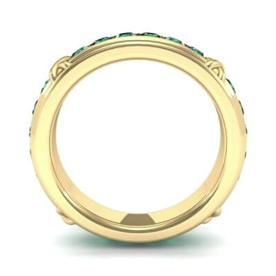 Crosses Channel-Set Emerald Eternity Ring (2.31 CTW) Side View