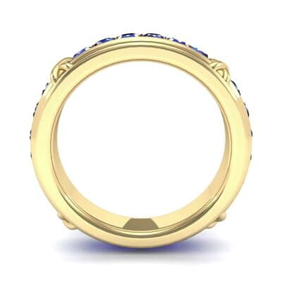 Crosses Channel-Set Blue Sapphire Eternity Ring (2.31 CTW) Side View