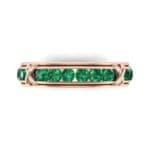 Crosses Channel-Set Emerald Eternity Ring (2.31 CTW) Top Flat View