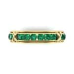Crosses Channel-Set Emerald Eternity Ring (2.31 CTW) Top Flat View