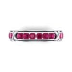 Crosses Channel-Set Ruby Eternity Ring (2.31 CTW) Top Flat View
