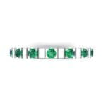 Barre Emerald Ring (0.42 CTW) Top Flat View