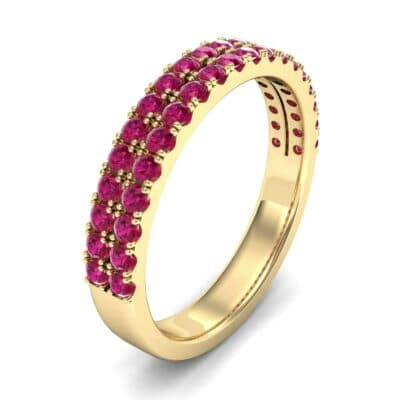 Double-Row Ruby Ring (0.76 CTW) Perspective View