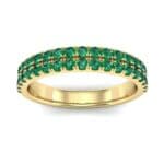 Double-Row Emerald Ring (0.76 CTW) Top Dynamic View