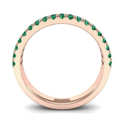 Double-Row Emerald Ring (0.76 CTW) Side View