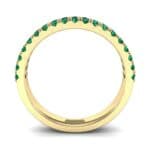 Double-Row Emerald Ring (0.76 CTW) Side View