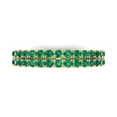 Double-Row Emerald Ring (0.76 CTW) Top Flat View