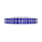 Double-Row Blue Sapphire Ring (0.76 CTW) Top Flat View