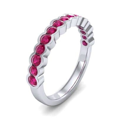Contoured Channel-Set Ruby Ring (0.58 CTW) Perspective View