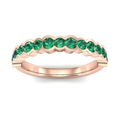 Contoured Channel-Set Emerald Ring (0.58 CTW) Top Dynamic View