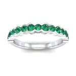 Contoured Channel-Set Emerald Ring (0.58 CTW) Top Dynamic View
