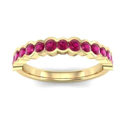Contoured Channel-Set Ruby Ring (0.58 CTW) Top Dynamic View