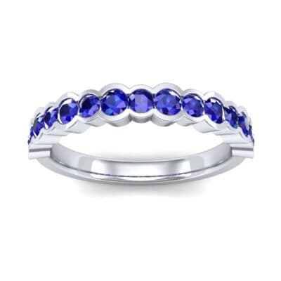 Contoured Channel-Set Blue Sapphire Ring (0.58 CTW) Top Dynamic View
