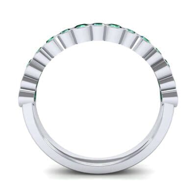 Contoured Channel-Set Emerald Ring (0.58 CTW) Side View