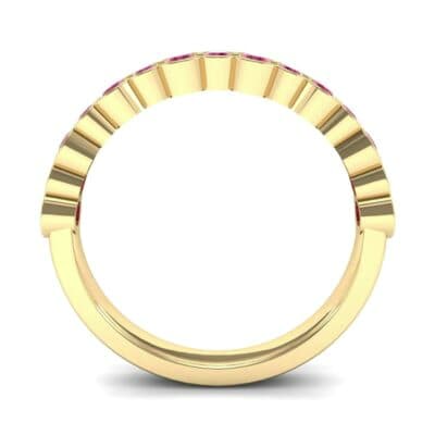 Contoured Channel-Set Ruby Ring (0.58 CTW) Side View
