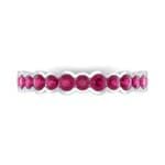 Contoured Channel-Set Ruby Ring (0.58 CTW) Top Flat View
