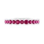 Contoured Channel-Set Ruby Ring (0.58 CTW) Top Flat View