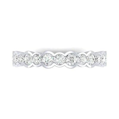 Contoured Channel-Set Diamond Ring (0.4 CTW) Top Flat View