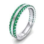 Double Emerald Edge Ring (1.04 CTW) Perspective View