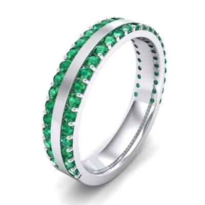 Double Emerald Edge Ring (1.04 CTW) Perspective View