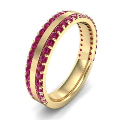 Double Ruby Edge Ring (1.04 CTW) Perspective View
