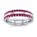 Double Ruby Edge Ring (1.04 CTW) Top Dynamic View