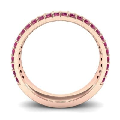Double Ruby Edge Ring (1.04 CTW) Side View