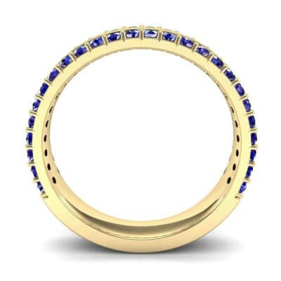 Double Blue Sapphire Edge Ring (1.04 CTW) Side View