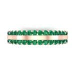 Double Emerald Edge Ring (1.04 CTW) Top Flat View