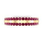 Double Ruby Edge Ring (1.04 CTW) Top Flat View