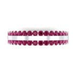 Double Ruby Edge Ring (1.04 CTW) Top Flat View