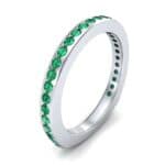 Squared Shank Emerald Ring (0.58 CTW) Perspective View