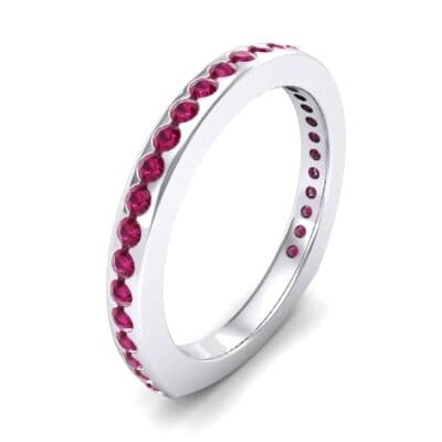 Squared Shank Ruby Ring (0.58 CTW) Perspective View