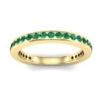 Squared Shank Emerald Ring (0.58 CTW) Top Dynamic View