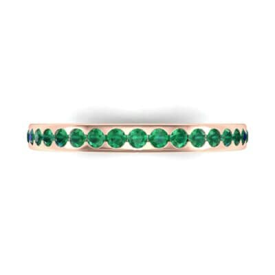 Squared Shank Emerald Ring (0.58 CTW) Top Flat View