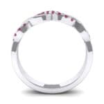 Half Pave Twist Ruby Ring (0.18 CTW) Side View