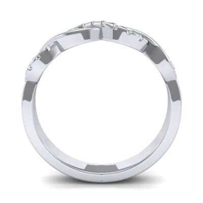 Half Pave Twist Diamond Ring (0.14 CTW) Side View