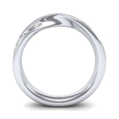 Single Twist Flush-Set Diamond Ring (0.14 CTW) Side View