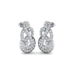Pave Clef Diamond Earrings (0.76 CTW) Perspective View
