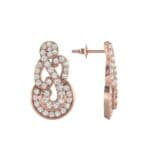 Pave Clef Diamond Earrings (0.76 CTW) Top Dynamic View